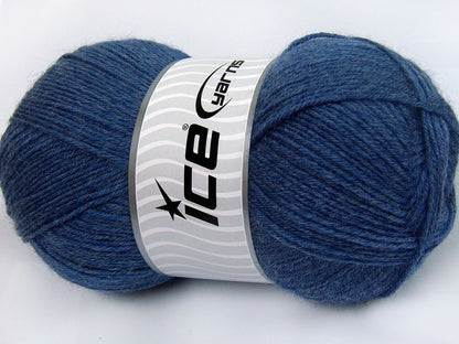 Lot of 4 x 100gr Skeins Ice Yarns MERINO GOLD (60% Merino Wool) Yarn Jeans Blue