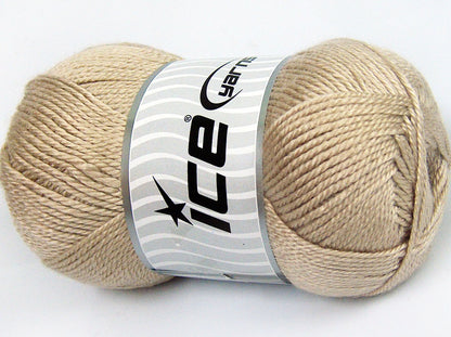 Lot of 4 x 100gr Skeins Ice Yarns DORA Hand Knitting Yarn Camel