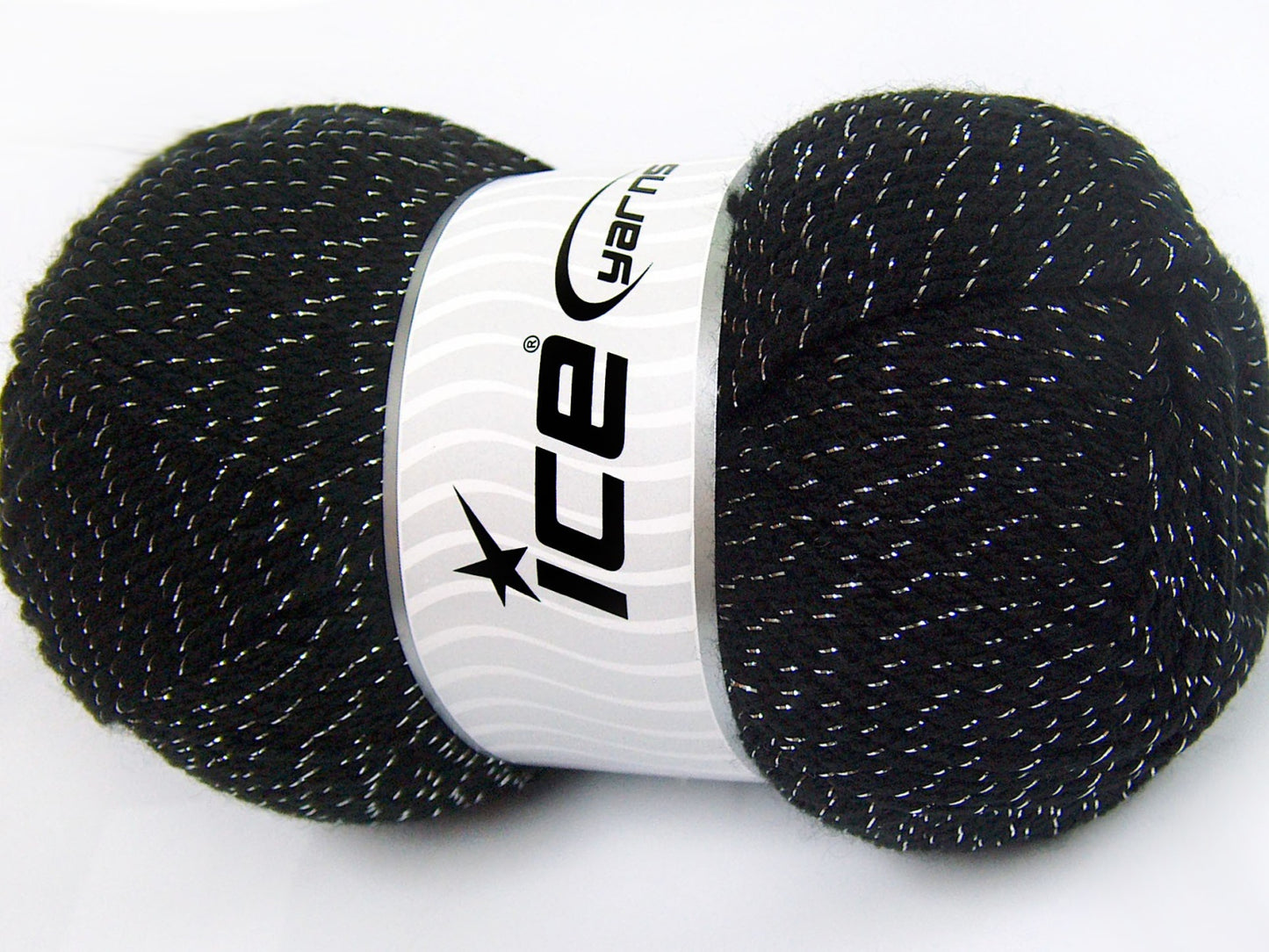 Lot of 4 x 100gr Skeins Ice Yarns STAR GLITZ Hand Knitting Yarn Black