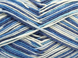Ice Yarns Lorena Color – Blue Shades, White – 50% Cotton, 50% Acrylic
