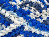 Ice Yarns Boucleron-Kette – Weiß, Blautöne – 50 % Acryl, 50 % Polyamid