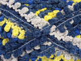 Ice Yarns Boucleron-Kette – Marineblau, Blau, Beige, Neongrün – 50 % Acryl, 50 % Polyamid