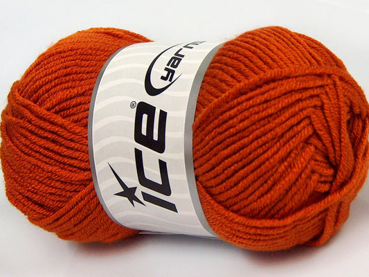 Lot of 8 Skeins Ice Yarns ELITE BABY Hand Knitting Yarn Orange