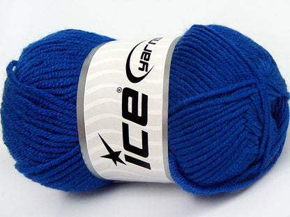 Lot of 8 Skeins Ice Yarns ELITE BABY Hand Knitting Yarn Blue
