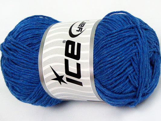 Lot of 4 x 100gr Skeins Ice Yarns NATURAL COTTON WORSTED (100% Cotton) Yarn Blue