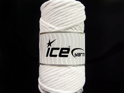250 gr ICE YARNS NATURAL COTTON JUMBO (100% Cotton) Hand Knitting Yarn White