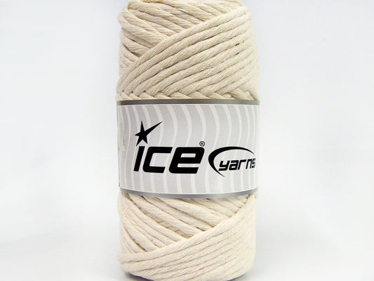 250 gr ICE YARNS NATURAL COTTON JUMBO (100% Cotton) Hand Knitting Yarn Cream