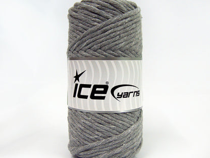 250 gr ICE YARNS NATURAL COTTON JUMBO (100% Cotton) Hand Knitting Yarn Grey