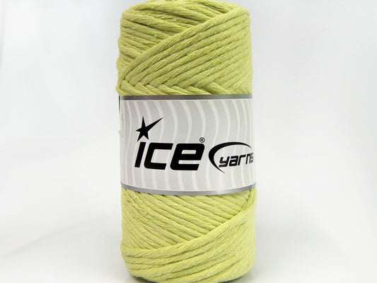 250 gr ICE YARNS NATURAL COTTON JUMBO (100% Cotton) Yarn Light Green