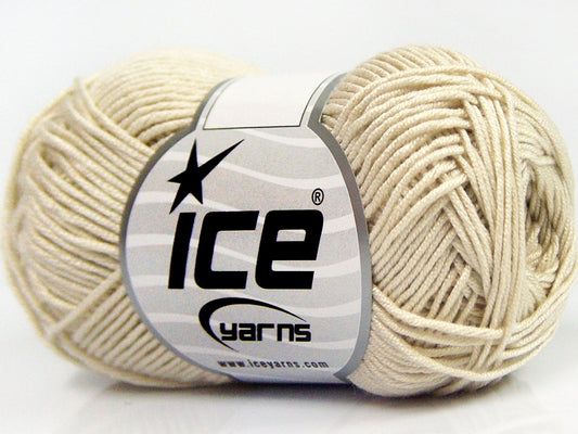 Lot of 8 Skeins Ice Yarns BABY BAMBOO (50% Bamboo) Yarn Light Beige