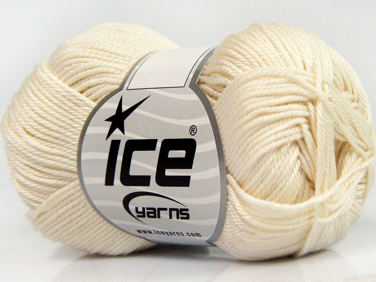 Lot of 6 Skeins Ice Yarns GIZA COTTON Hand Knitting Yarn Ecru