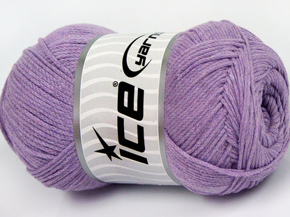 Lot of 4 x 100gr Skeins Ice Yarns NATURAL COTTON AIR (100% Cotton) Yarn Lavender