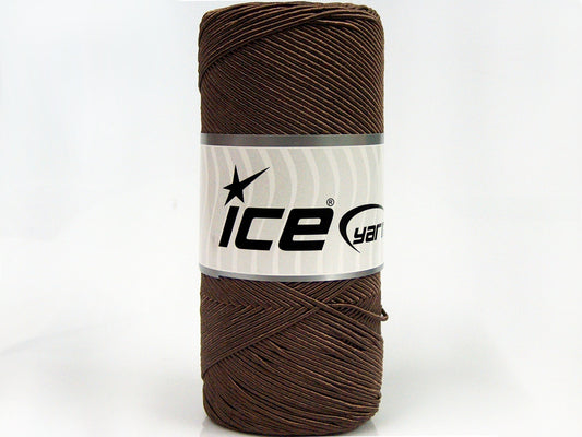 Lot of 2 x 200gr Skeins Ice Yarns SHINY COTTON (30% Cotton) Yarn Brown