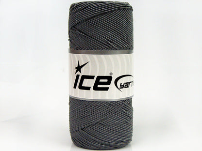 Lot of 2 x 200gr Skeins Ice Yarns SHINY COTTON (30% Cotton) Yarn Grey