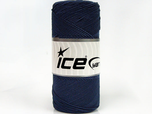 Lot of 2 x 200gr Skeins Ice Yarns SHINY COTTON (30% Cotton) Yarn Blue