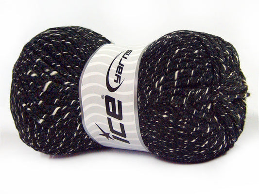 Lot of 4 x 100gr Skeins Ice Yarns NATURAL BABY (10% Bamboo 14% Cotton) Yarn Black Cream