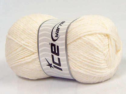 Lot of 4 x 100gr Skeins Ice Yarns NATURAL BABY (10% Bamboo 14% Cotton) Yarn White Cream