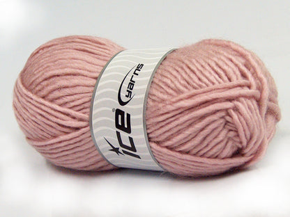 Lot of 4 x 100gr Skeins Ice Yarns MOHAIR BULKY (5% Mohair 10% Wool) Yarn Powder Pink