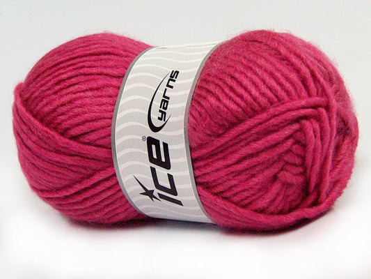 Lot of 4 x 100gr Skeins Ice Yarns MOHAIR BULKY (5% Mohair 10% Wool) Yarn Fuchsia
