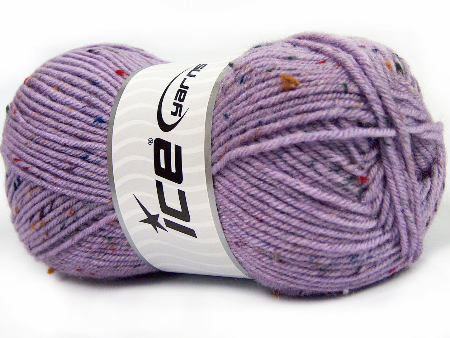 Lot of 4 x 100gr Skeins Ice Yarns SUPER TWEED (20% Wool 5% Viscose) Yarn Lilac