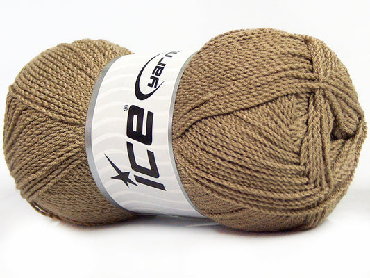 Lot of 4 x 100gr Skeins Ice Yarns WAYUU Hand Knitting Yarn Light Brown