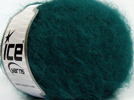 Lot of 8 Skeins Ice Yarns KID MOHAIR ALPACA LIGHT (41% Alpaca Superfine 41% Kid Mohair) Yarn Emerald Green
