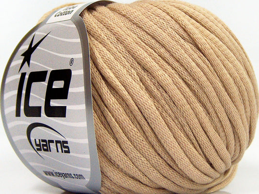 Lot of 8 Skeins Ice Yarns TUBE COTTON (70% Cotton) Hand Knitting Yarn Beige