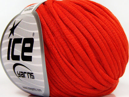 Lot of 8 Skeins Ice Yarns TUBE COTTON (70% Cotton) Hand Knitting Yarn Orange