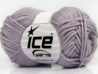 Lot of 8 Skeins Ice Yarns PURE COTTON (100% Cotton) Yarn Light Lilac