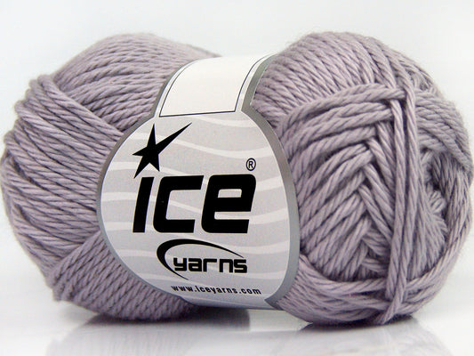 Lot of 8 Skeins Ice Yarns PURE COTTON (100% Cotton) Yarn Light Lilac