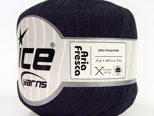 Lot of 6 Skeins Ice Yarns ARIA FRESCA Hand Knitting Yarn Dark Navy