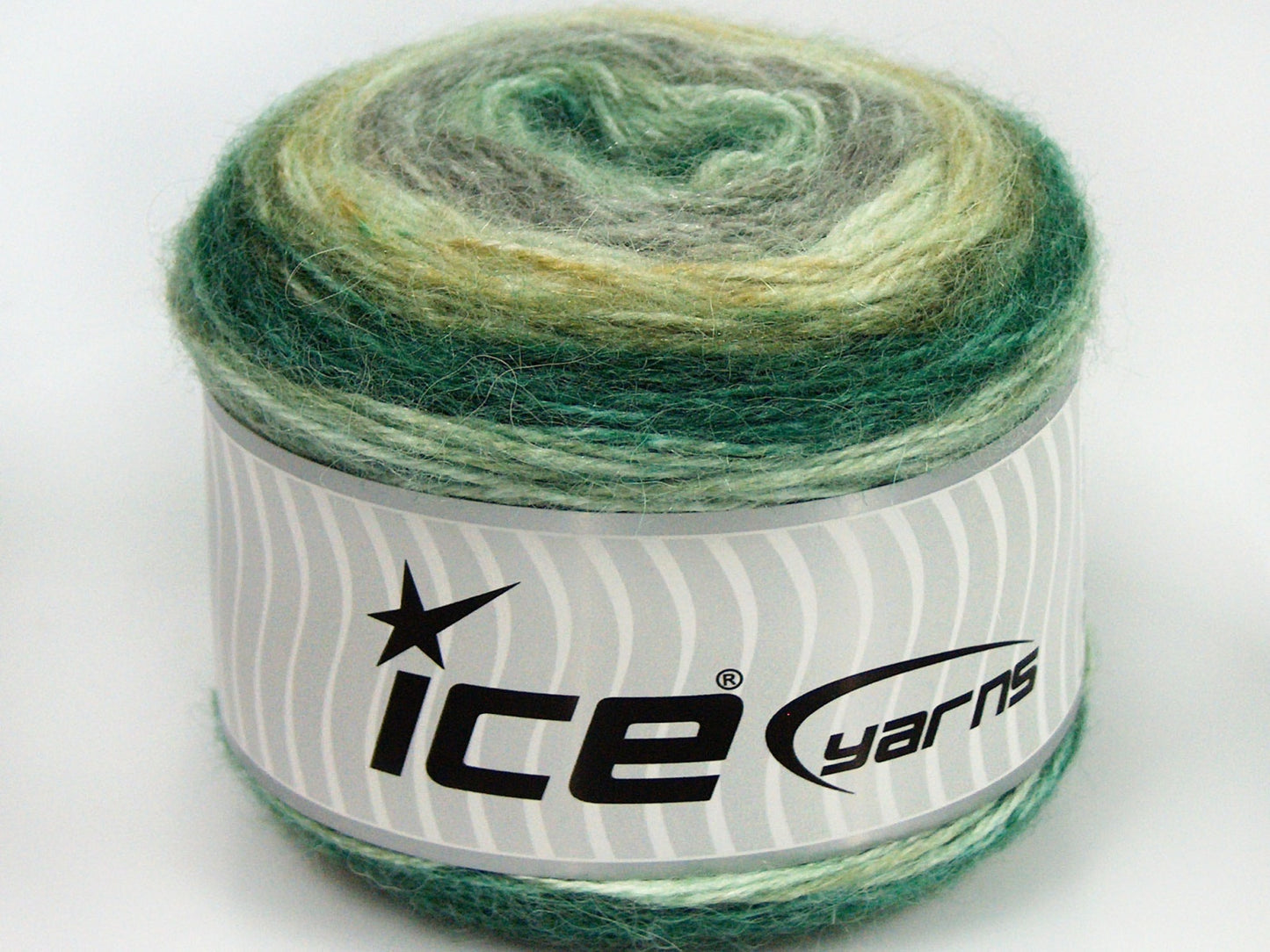 Lot of 3 x 100gr Skeins Ice Yarns CAKES ALPACA (25% Alpaca 25% Wool) Yarn Green Shades Grey Shades