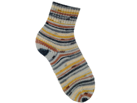 Lot of 4 x 100gr Skeins Ice Yarns SMART SOCK (75% Superwash Wool) Yarn Grey Shades Brown Shades Gold