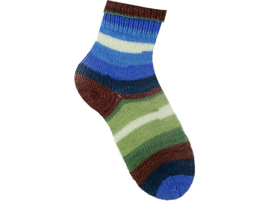 Lot of 4 x 100gr Skeins Ice Yarns SMART SOCK (75% Superwash Wool) Yarn Blue Shades Green Shades Cream