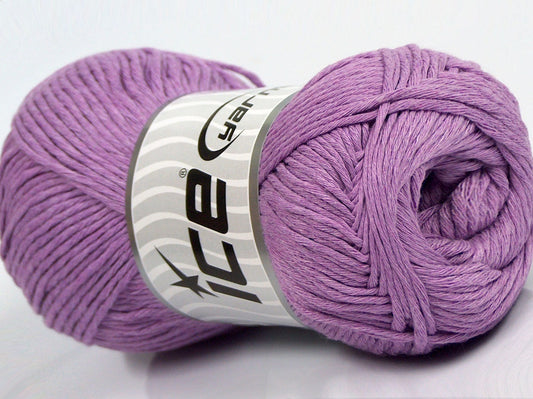 Lot of 4 x 100gr Skeins Ice Yarns NATURAL COTTON (100% Cotton) Yarn Orchid