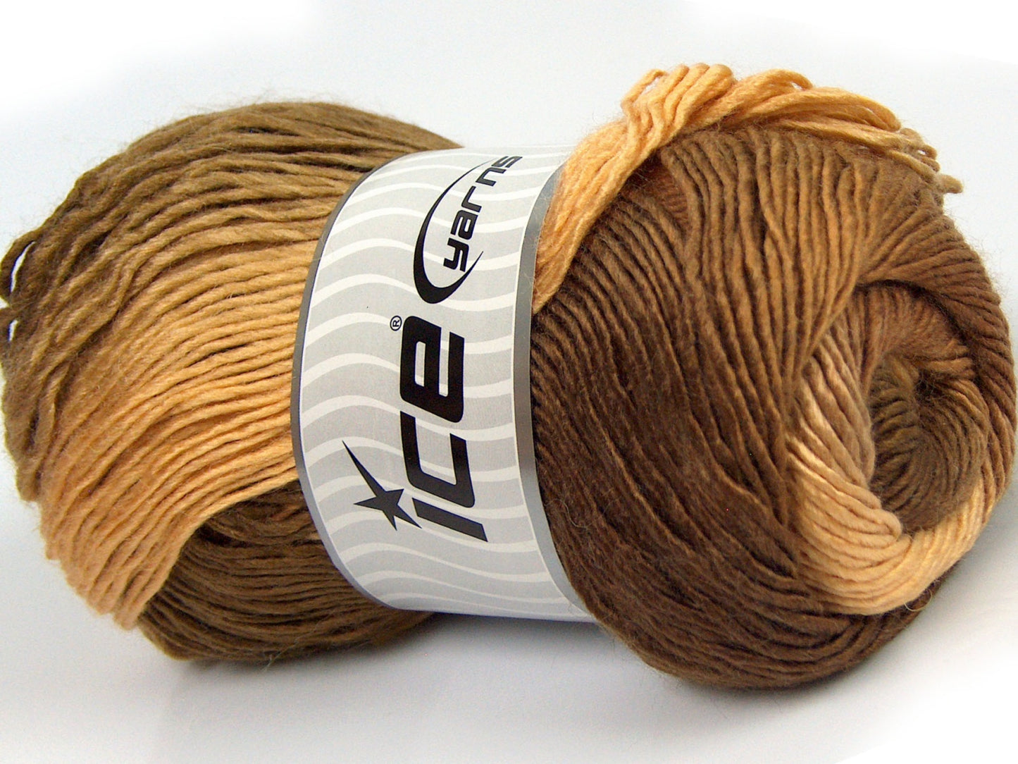 Lot of 4 x 100gr Skeins Ice Yarns SALE WINTER (50% Wool) Yarn Brown Shades Cream