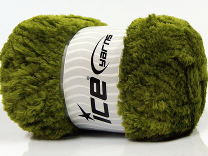 Lot of 4 x 100gr Skeins Ice Yarns PANDA (100% MicroFiber) Yarn Military Green