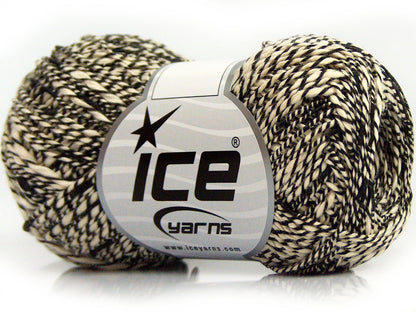 Lot of 8 Skeins Ice Yarns SALE SUMMER (55% Cotton) Yarn Black Ecru