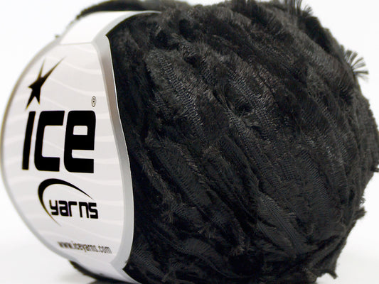 Lot of 8 Skeins Ice Yarns SALE RIBBON Hand Knitting Yarn Black
