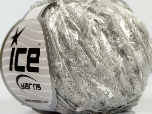 Lot of 8 Skeins Ice Yarns SALE RIBBON Hand Knitting Yarn Silver