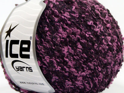 Lot of 8 Skeins Ice Yarns SALE BOUCLE Hand Knitting Yarn Maroon Pink