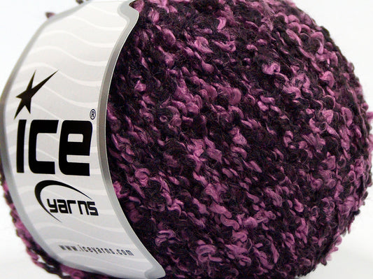 Lot of 8 Skeins Ice Yarns SALE BOUCLE Hand Knitting Yarn Maroon Pink