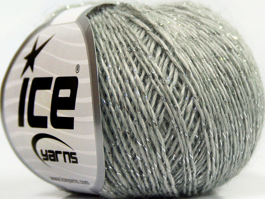 Lot of 8 Skeins Ice Yarns SALE WINTER (30% Wool) Hand Knitting Yarn Grey Silver