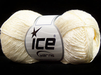 Lot of 8 Skeins Ice Yarns SUMMER FINE (67% Cotton 33% Viscose) Yarn Cream