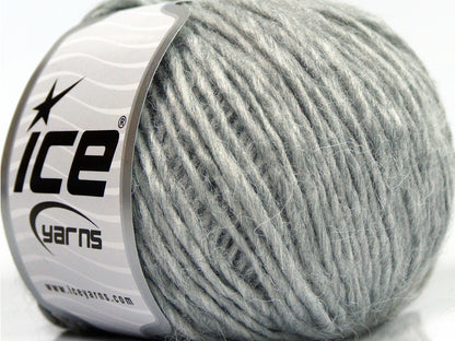 Lot of 8 Skeins Ice Yarns SALE WINTER (12% Wool) Hand Knitting Yarn Light Grey