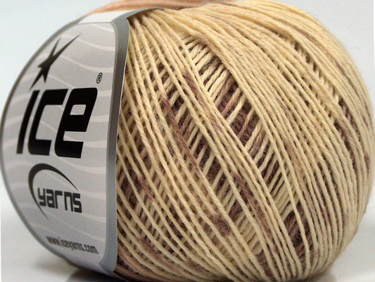 Lot of 8 Skeins Ice Yarns SALE SOCK YARN (75% Superwash Wool) Yarn Rose Brown Cream Beige Light Khaki