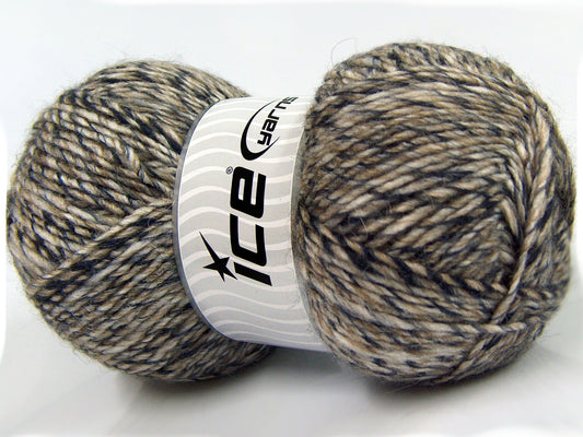 Lot of 2 x 150gr Skeins Ice Yarns HARMONY ALPACA (19% Alpaca 10% Wool) Yarn Navy Camel Grey