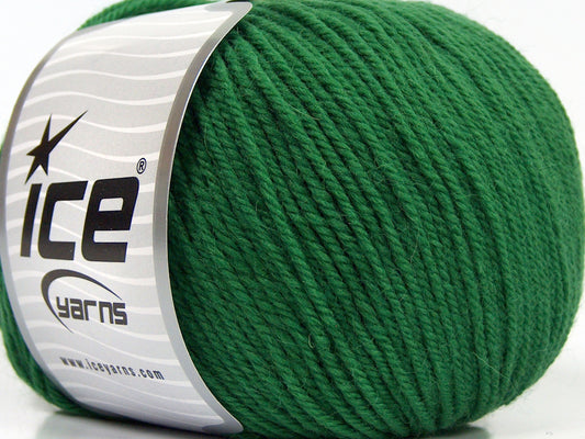 Lot of 3 x 100gr Skeins Ice Yarns SUPERWASH MERINO WOOL Yarn Green