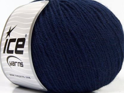 Lot of 3 x 100gr Skeins Ice Yarns SUPERWASH MERINO WOOL Yarn Dark Navy