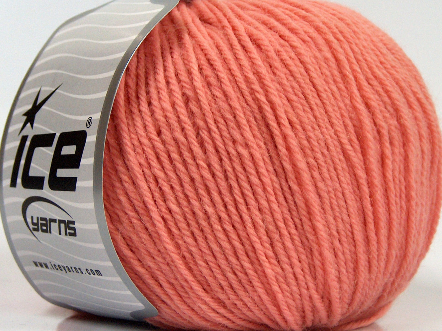 Lot of 3 x 100gr Skeins Ice Yarns SUPERWASH MERINO WOOL Yarn Light Salmon